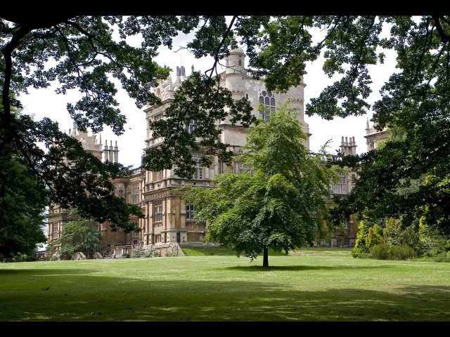 Large building tower tree grassy free wallpaper - medium preview image