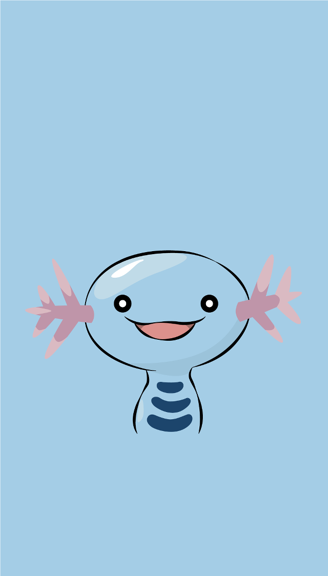 Cartoon character blue background pink free wallpaper - medium preview image