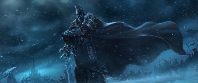 Snowy mountain epic fantasy man free wallpaper - medium preview image