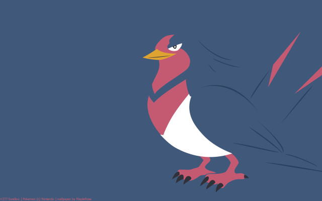 Bird red white beak pokemon free wallpaper - medium preview image