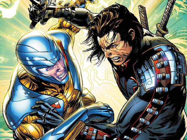 Comic book cover men fighting free wallpaper - medium preview image