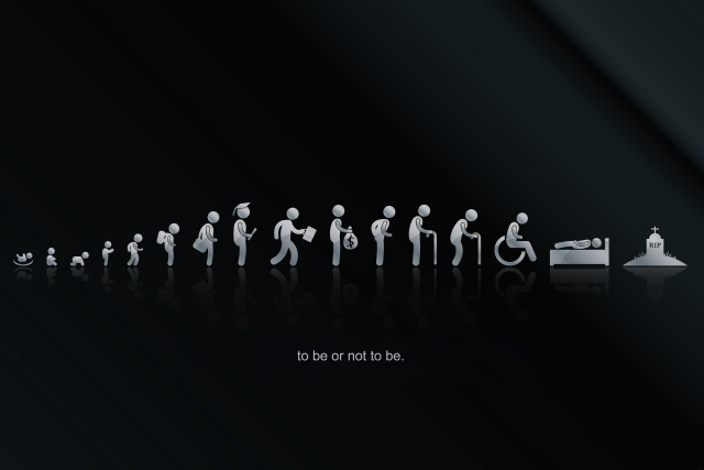 Black white photo line people free wallpaper - medium preview image