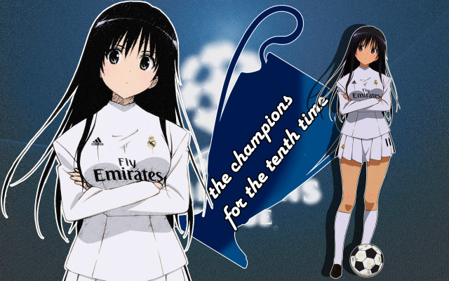 Girl uniform soccer ball hand free wallpaper - medium preview image