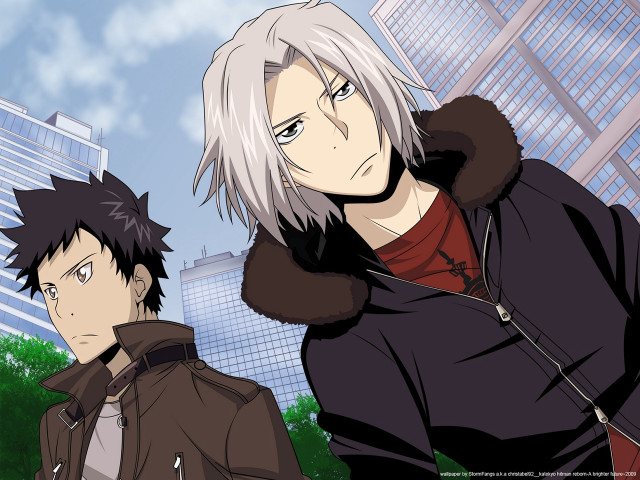 Anime characters tall building sky free wallpaper - medium preview image