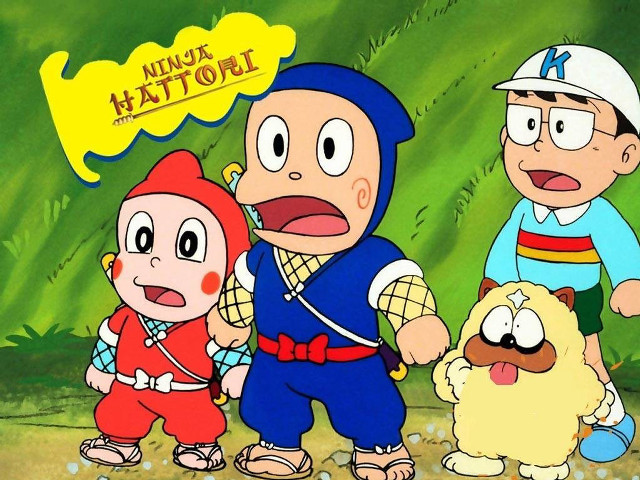 Cartoon group people dog cat free wallpaper - medium preview image