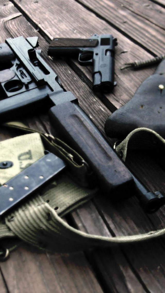 Gun wallet wooden table serial free wallpaper - medium preview image