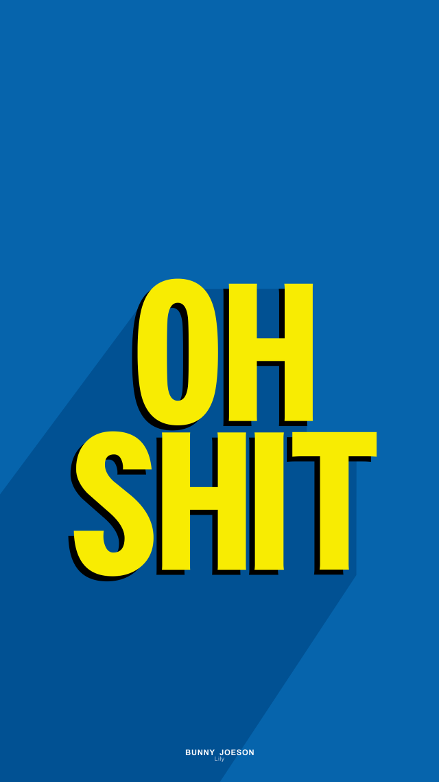 Blue background oh shit yellow free wallpaper - medium preview image