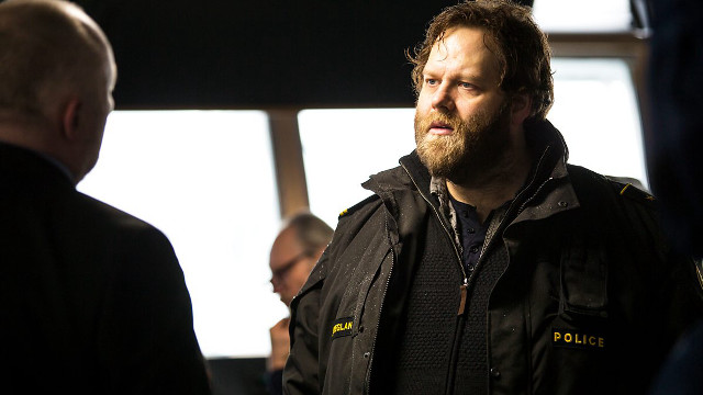 Bearded man black jacket room free wallpaper - medium preview image