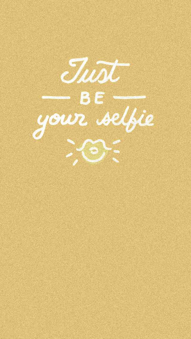 Yellow background white text selfie free wallpaper - medium preview image