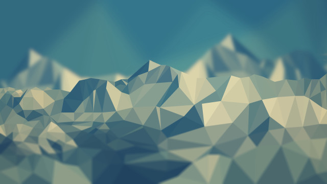 Lowpoly mountain range clouds blue free wallpaper - medium preview image