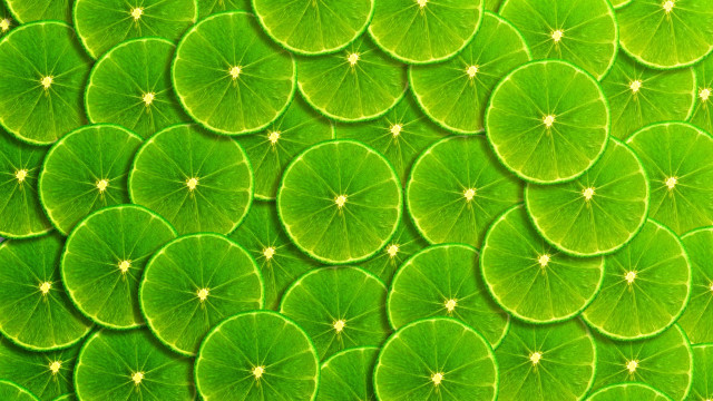 Lime slices yellow center flower free wallpaper - medium preview image