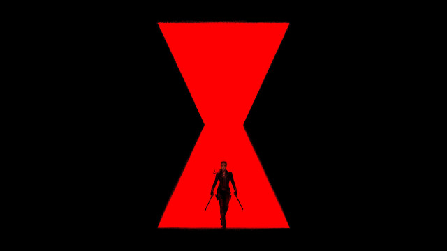 Man walking dark street red free wallpaper - medium preview image
