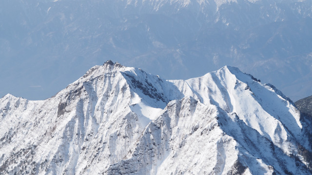 Mountain snowy peak plane sky free wallpaper - medium preview image