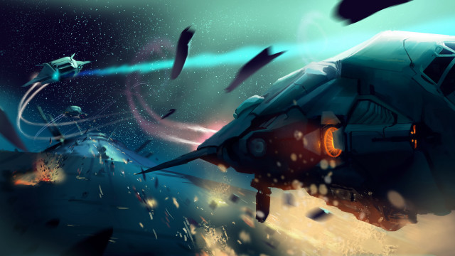 Futuristic space station rocket astronaut #2 free wallpaper - medium preview image