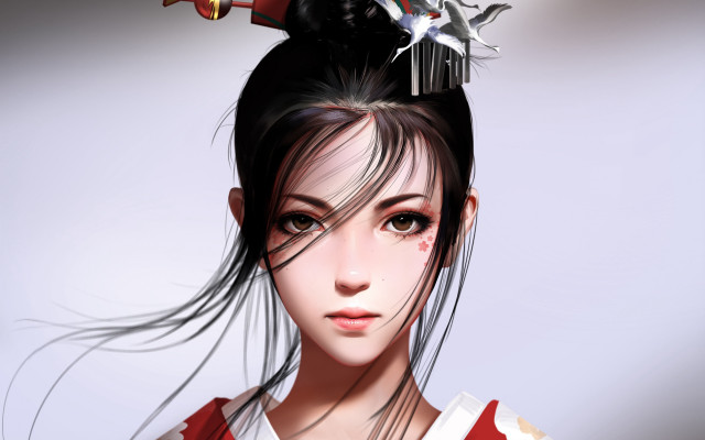 Woman star hair comb fantasy free wallpaper - medium preview image