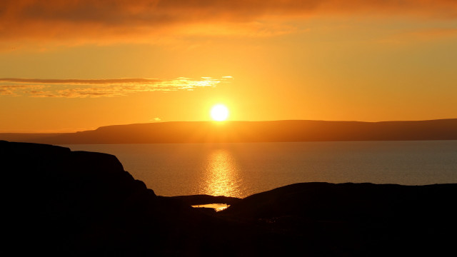 Sunset mountain water lake horizon free wallpaper - medium preview image
