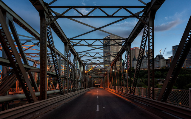 Bridge cityscape dusk award winning free wallpaper - medium preview image