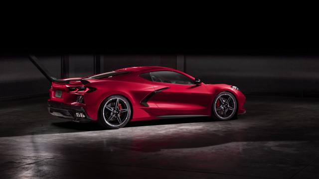 Red sports car dark room #88 free wallpaper - medium preview image