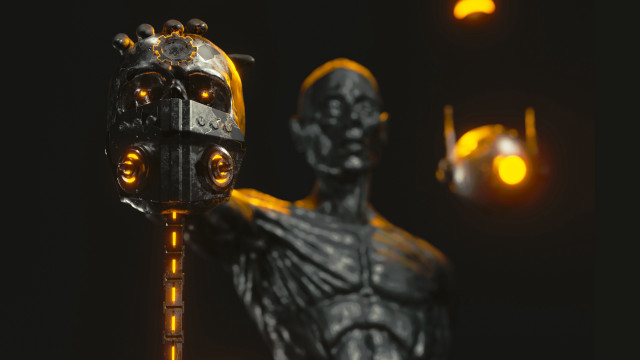 Statue man lightbulb cedric seaut free wallpaper - medium preview image