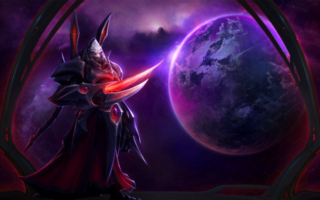 Space man planet purple light free wallpaper - medium preview image
