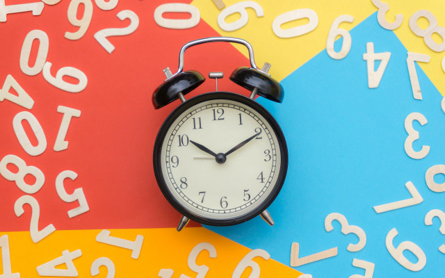 Clock colorful wall numbers art free wallpaper - medium preview image