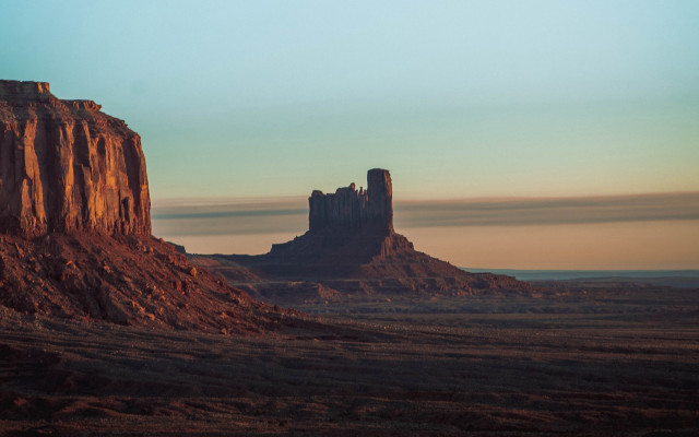 Desert rock formation sky clouds free wallpaper - medium preview image