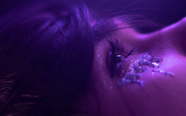Glitter eye purple background neon free wallpaper - medium preview image