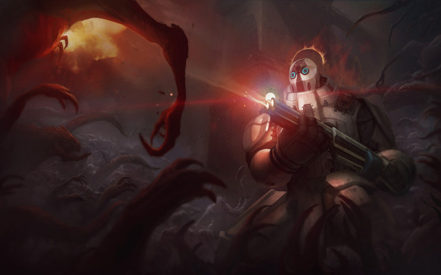 Demon warrior fire glowing armor free wallpaper - medium preview image
