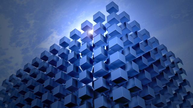Large blue light constructivism geometric free wallpaper - medium preview image