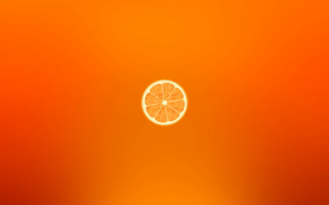 Orange slice minimalist 3d render free wallpaper - medium preview image