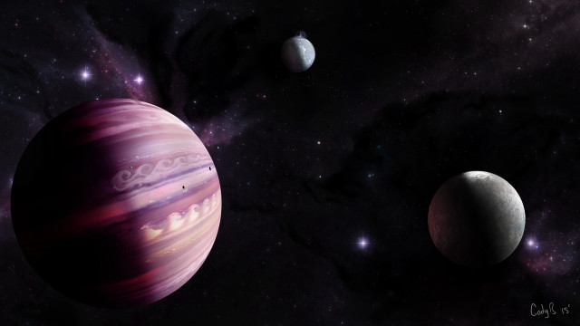 Space planets stars background abstract free wallpaper - medium preview image