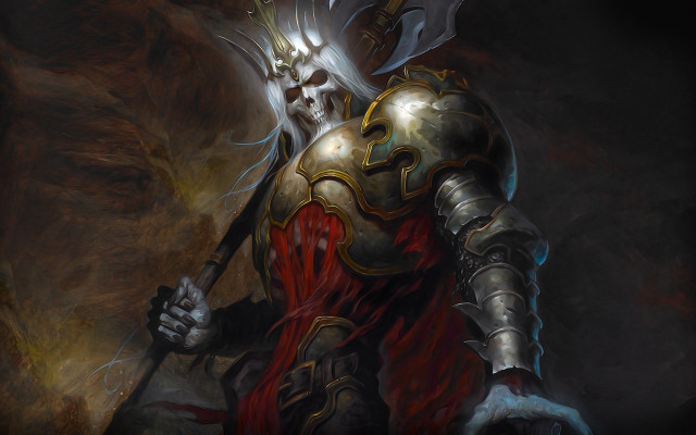 Knight sword skull fantasy art free wallpaper - medium preview image
