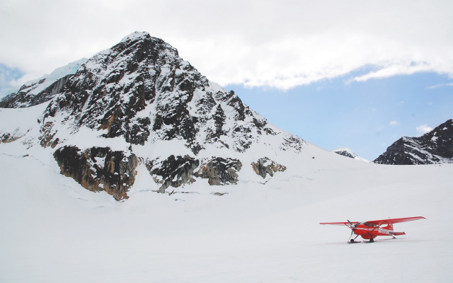 Small plane snow mountain range free wallpaper - medium preview image