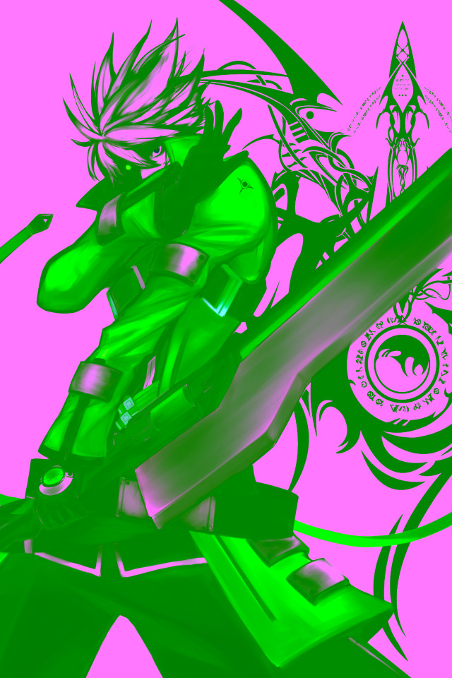 Cartoon character sword demon shoulder free wallpaper - medium preview image