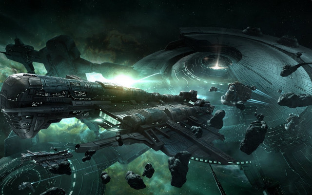 Sci fi space aurora astronaut free wallpaper - medium preview image