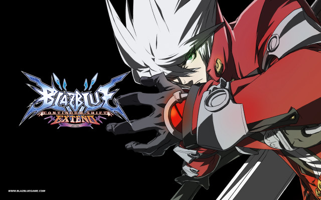 Ragna bloodedge gun pointing green free wallpaper - medium preview image