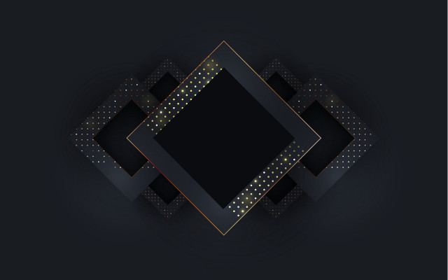 Black gold geometric city night free wallpaper - medium preview image