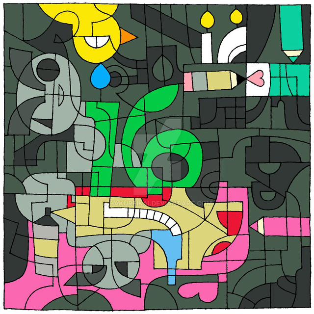 Colorful abstract painting numbers shapes free wallpaper - medium preview image