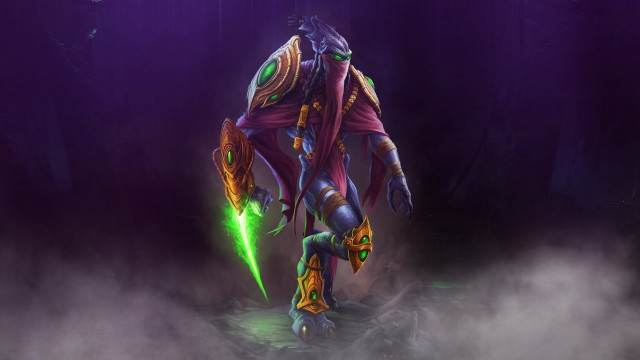 Arcane green light saber fog free wallpaper - medium preview image