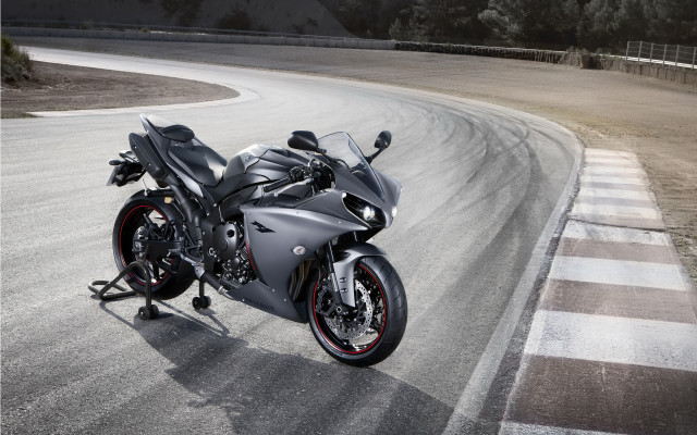 Motorcycle road curve person helmet free wallpaper - medium preview image