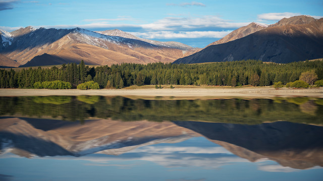 Mountain lake forest sky clouds #2 free wallpaper - medium preview image
