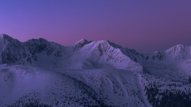 Mountain range purple sky sunset free wallpaper - medium preview image