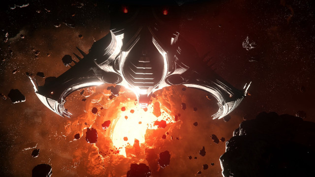 Explosion rocks debris red light free wallpaper - medium preview image