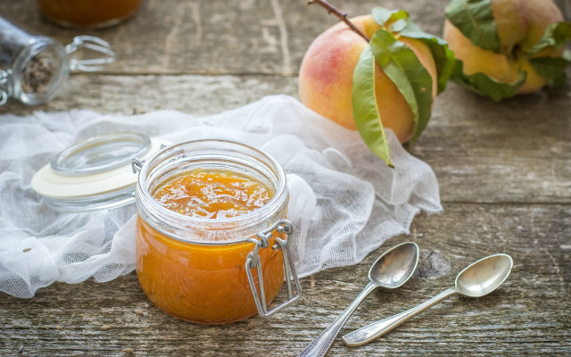 Orange jam spoon table apples free wallpaper - medium preview image