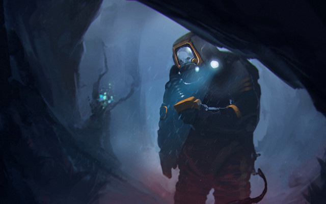 Space suit man cave flashlight free wallpaper - medium preview image