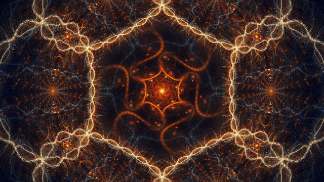 Starry sky glowing fractals constellation free wallpaper - medium preview image
