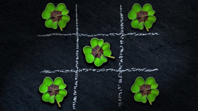 Four leaf clovers black chalk free wallpaper - medium preview image
