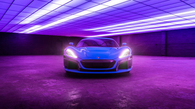 Blue sports car parking garage #8 free wallpaper - medium preview image