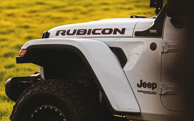 White jeep rubicon green grass free wallpaper - medium preview image
