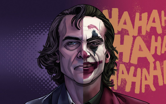 Clown face sinister digital poster free wallpaper - medium preview image